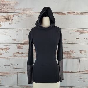 Lululemon Shape Up Pullover Nulu Black Heathered Black Size 6
